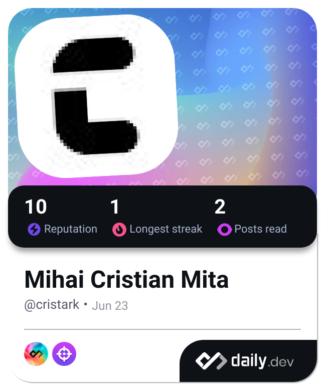 Mihai Cristian Mita's Dev Card