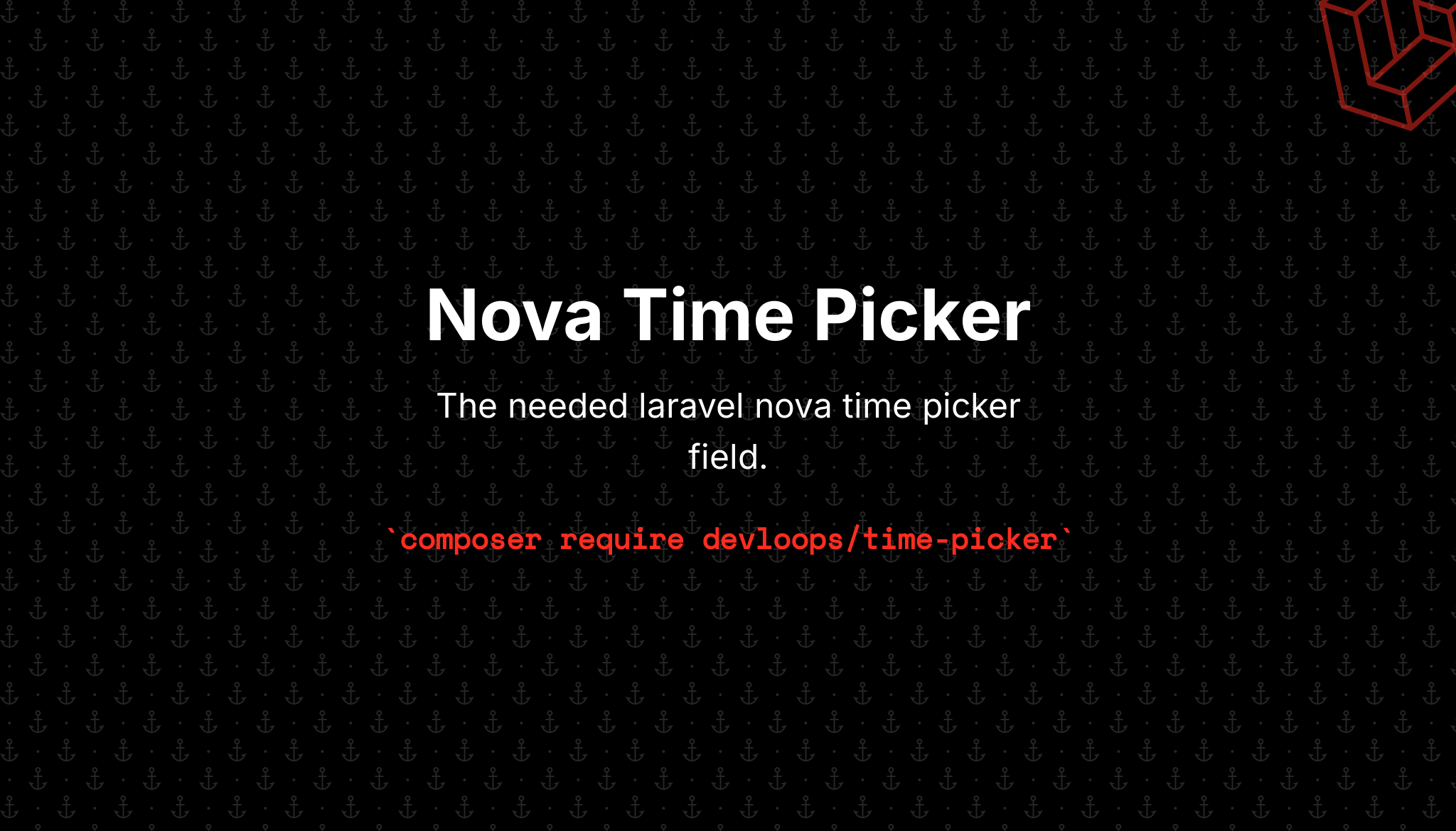 Laravel Nova Time Picker Field