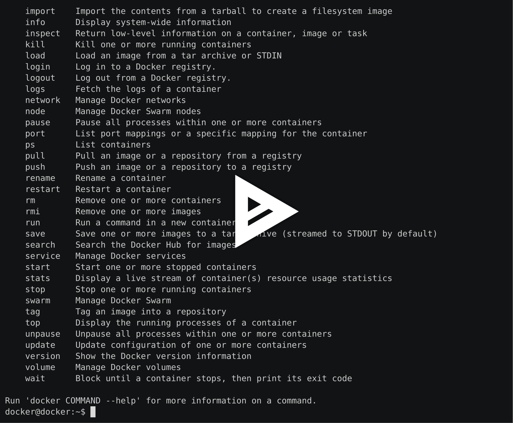Available commands