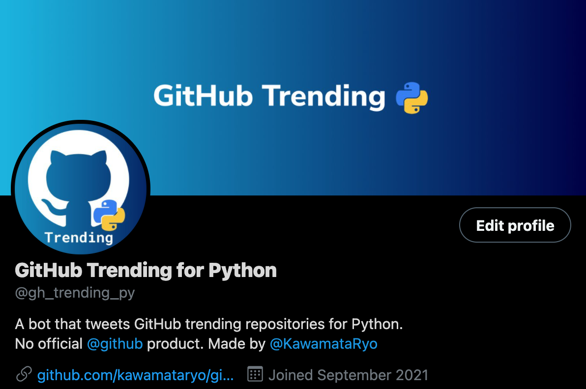 github trending python