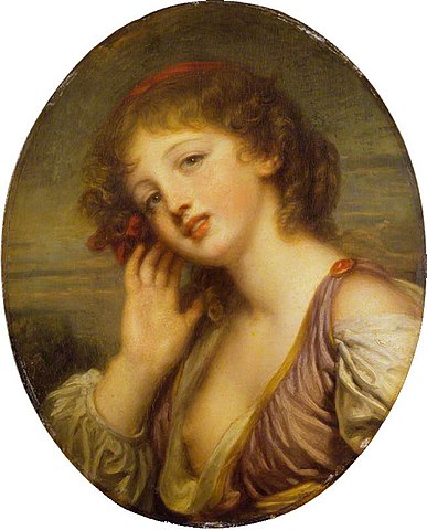 "The Listening Girl" - Jean-Baptiste Greuze (1725-1805)