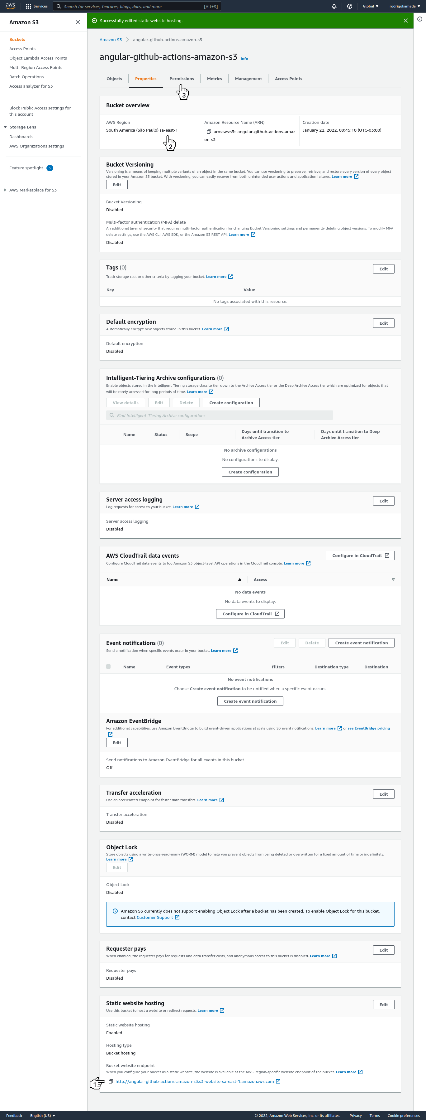 Amazon S3 - Bucket properties