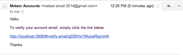 Meteor verification email