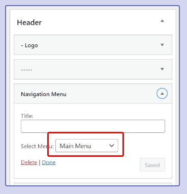 Edje WordPress - Mega Menu Set in Widget