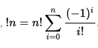 derangement formula