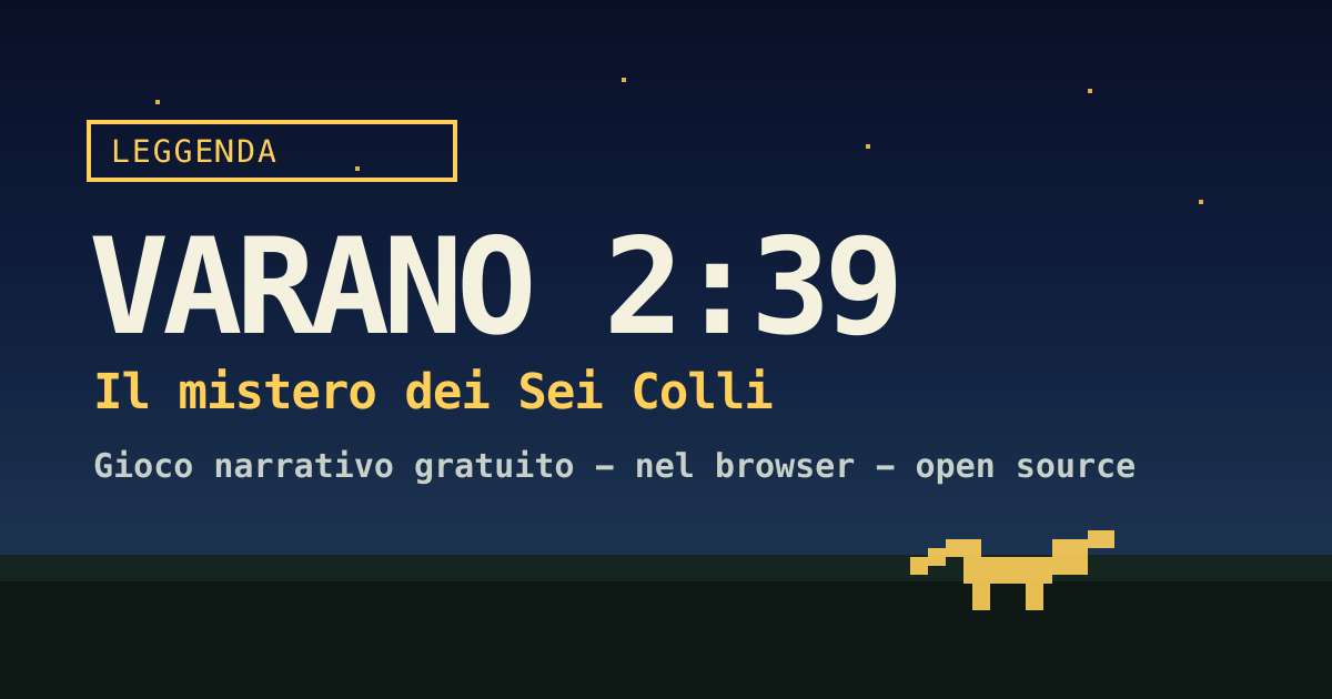 VARANO 2:39 — The Mystery of the Six Hills, an invented pixel-art reconstruction