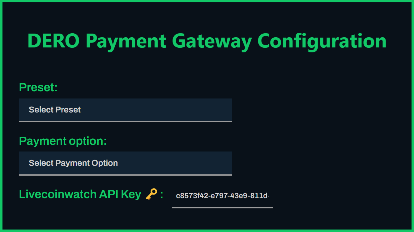 Basic Configuration Block