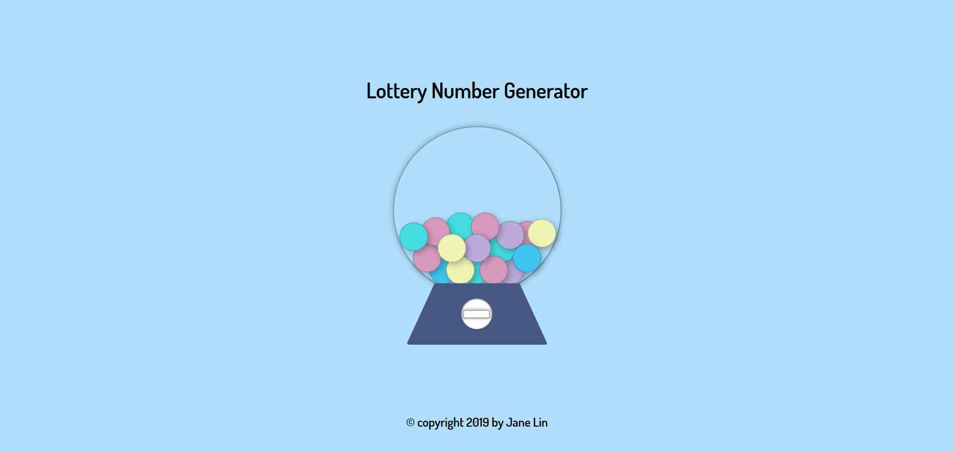 Lottery Number Generator