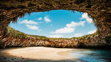 Playa del Amor in the Marietas Islands, off the coast of Puerto Vallarta, Mexico (© ferrantraite/Getty Images)