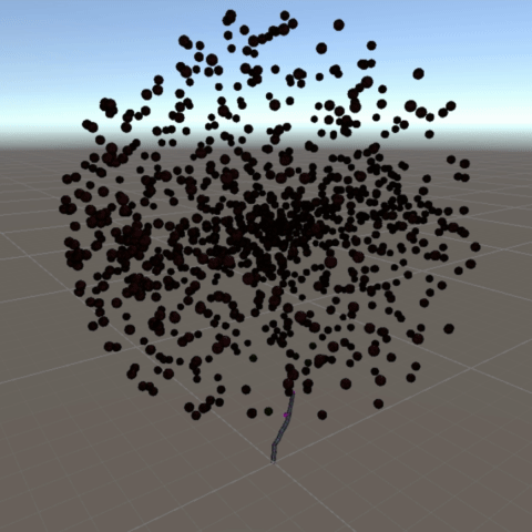 A procedural growing tree