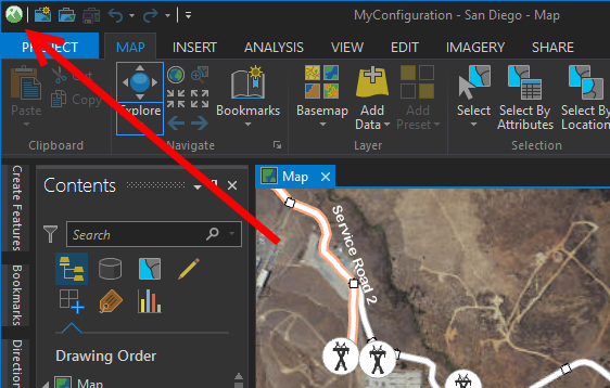 ProGuide: Configuration Manager - The Application Icon and Name with a Project Open