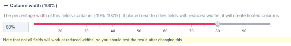 Width divisions