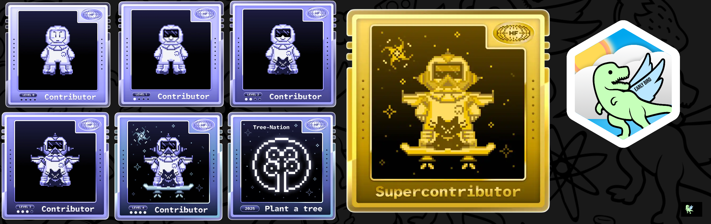 An image of @aayushcoderui's Holopin badges, which is a link to view their full Holopin profile