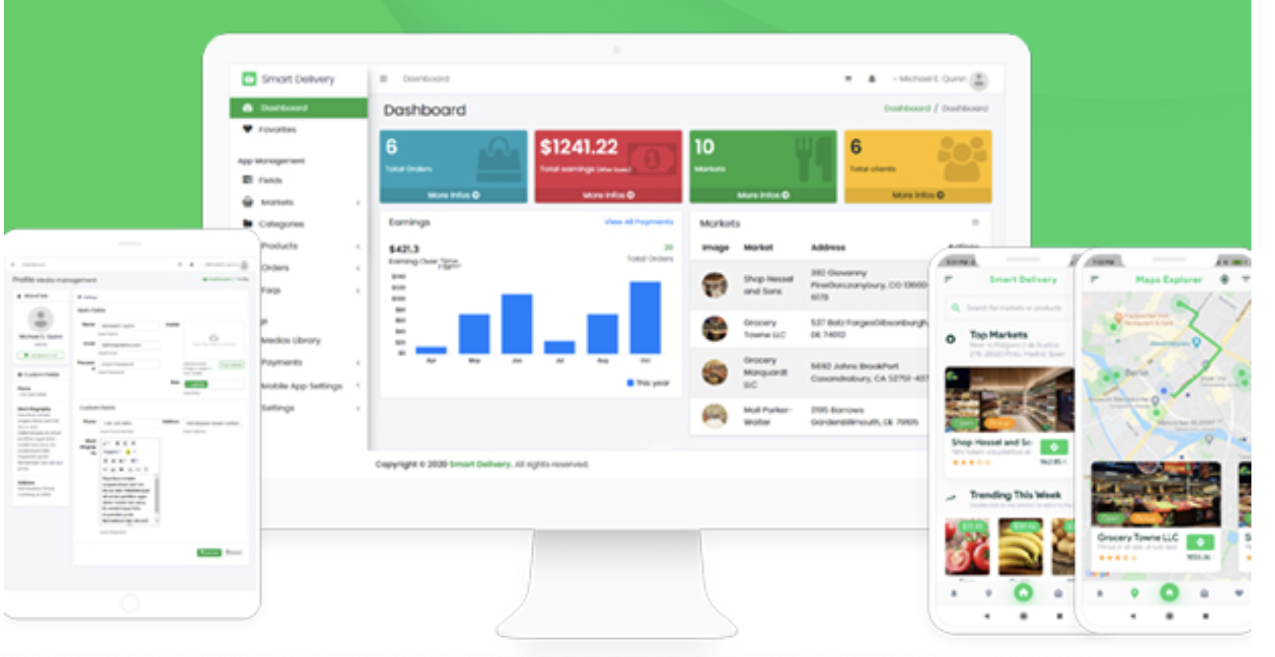 Grocery, Food, Pharmacy, Store Delivery Mobile App with Admin Panel.