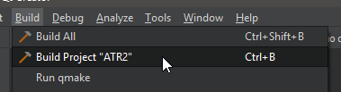 Image of where to find Build Project "ATR2"