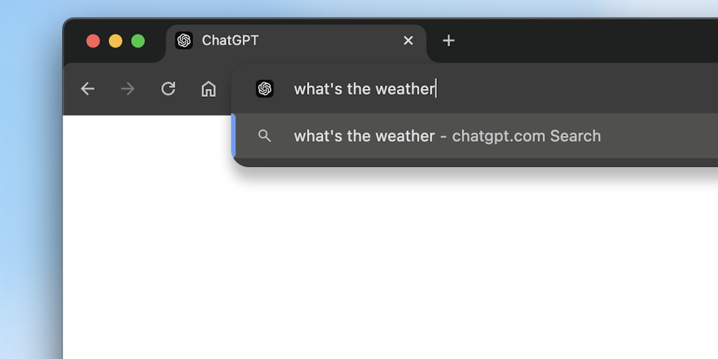 ChatGPT search extension