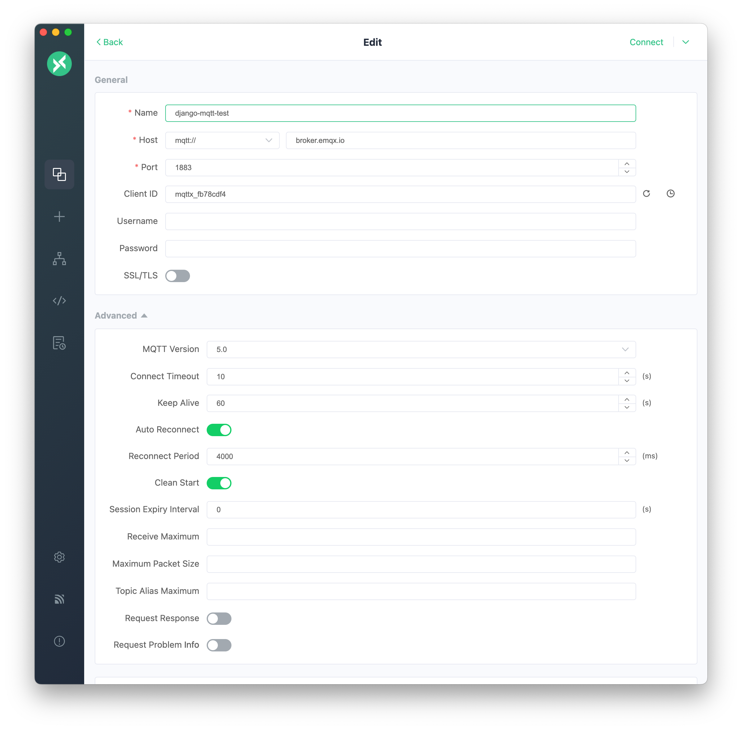 Receive MQTT messages