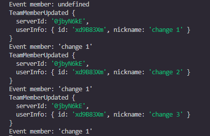 output of event vs raw ws data