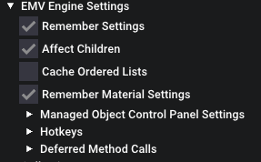 EMV Engine Settings