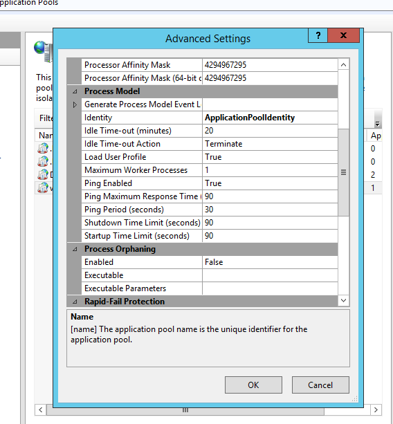 IIS Application pool