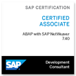 SAP Certified Development Associate - ABAP with SAP NetWeaver 7.40