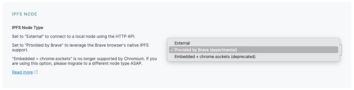 screenshot of node type switch