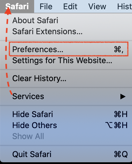 click preferences