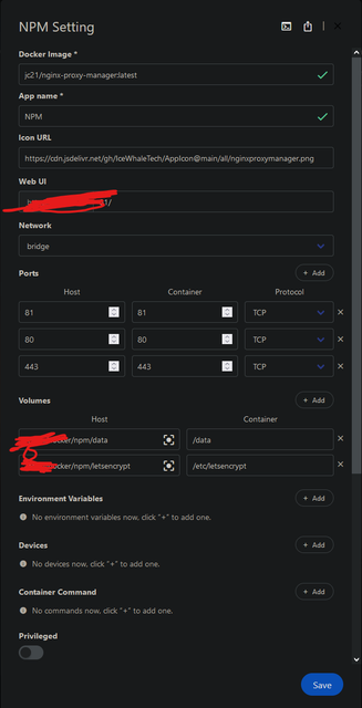 Nginx Proxy Manager casaOS