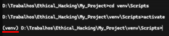 Activating Virtual Environment