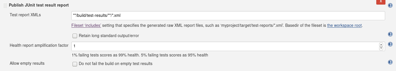 image showing junit config