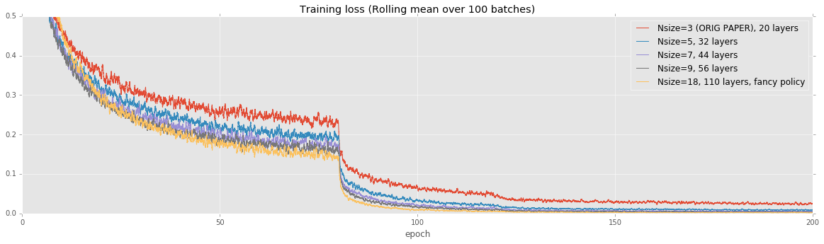 Training loss curve