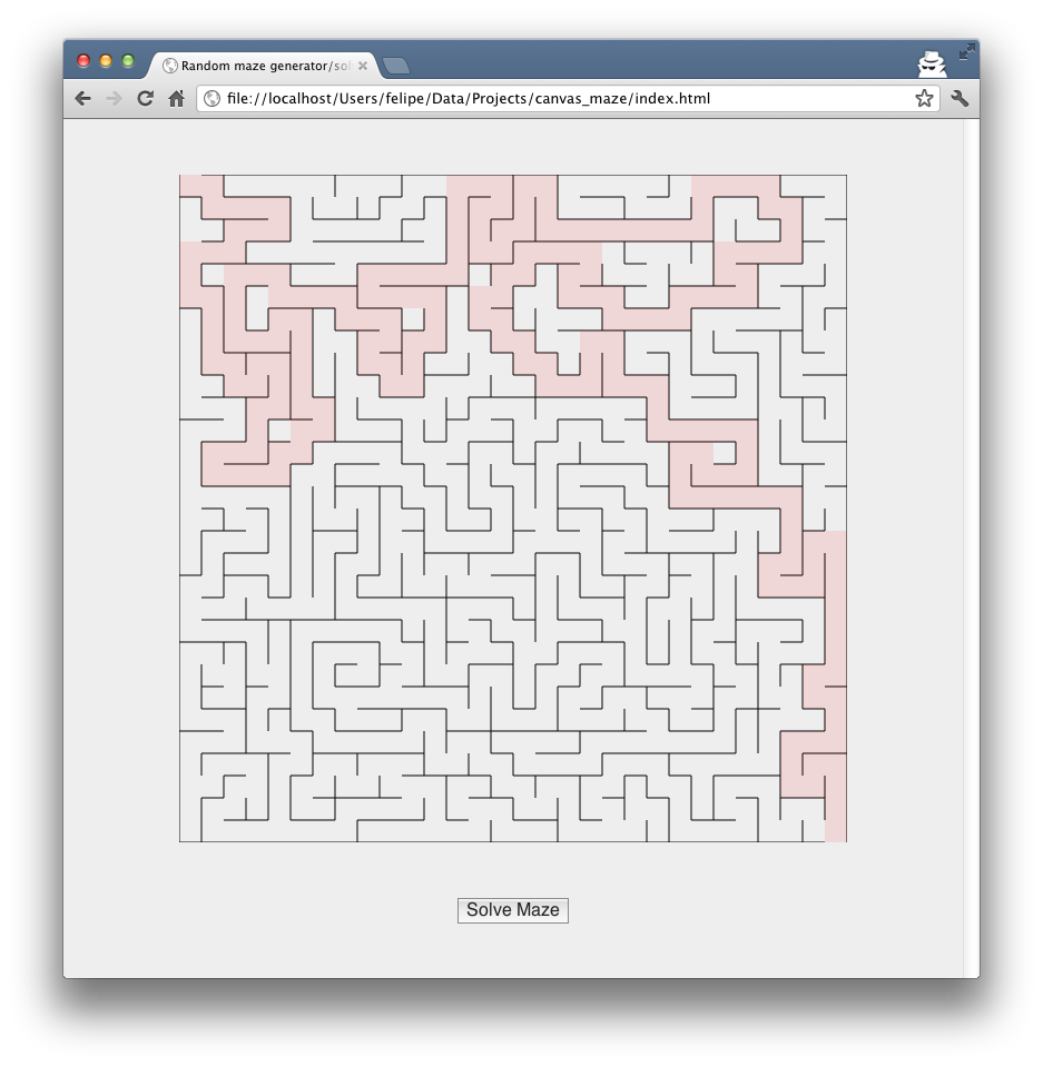 solved maze