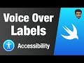 Voice Over Labels | Accessibility | Swift 4, Xcode 10