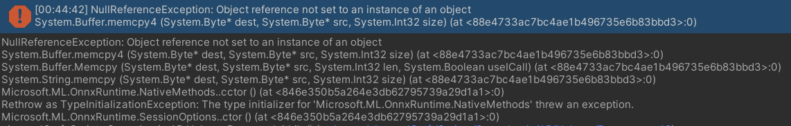 NullReferenceException when creating an object of class SessionOptions ...