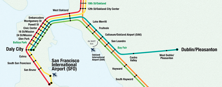 BART System Map