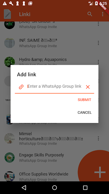 New add link dialog