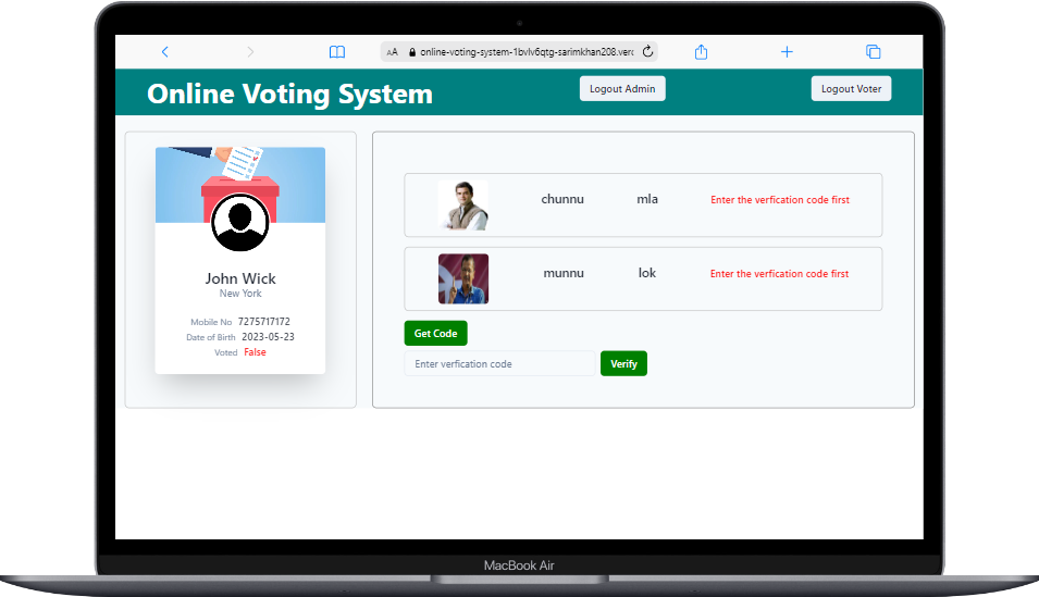 Voter Dashboard