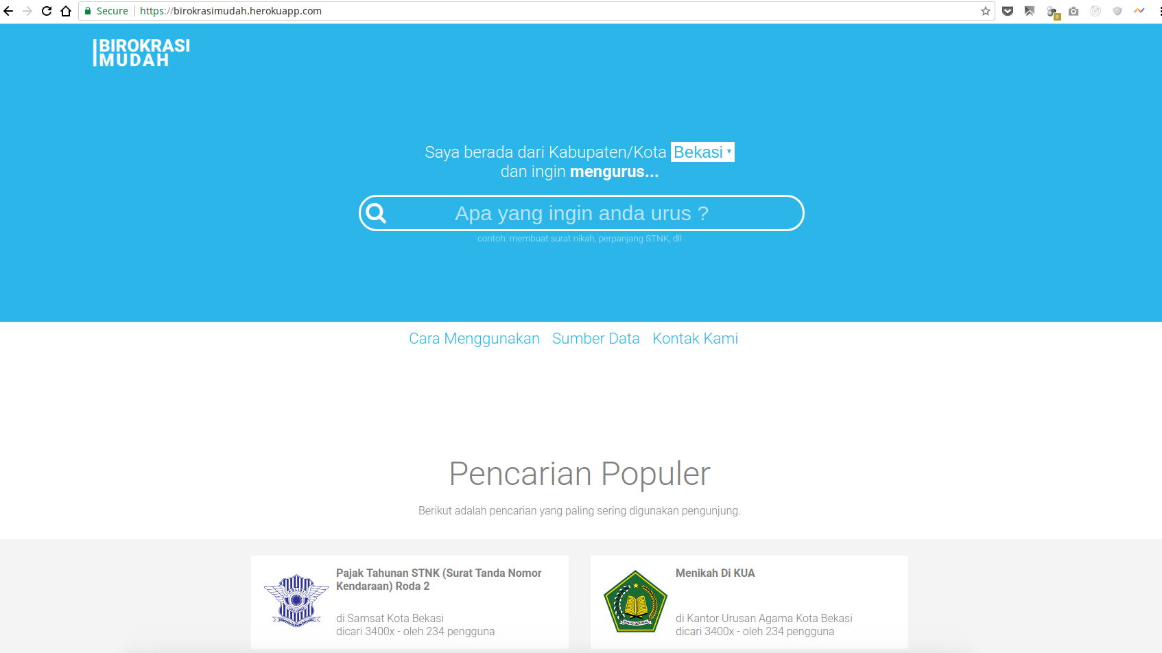 birokrasi mudah homepage