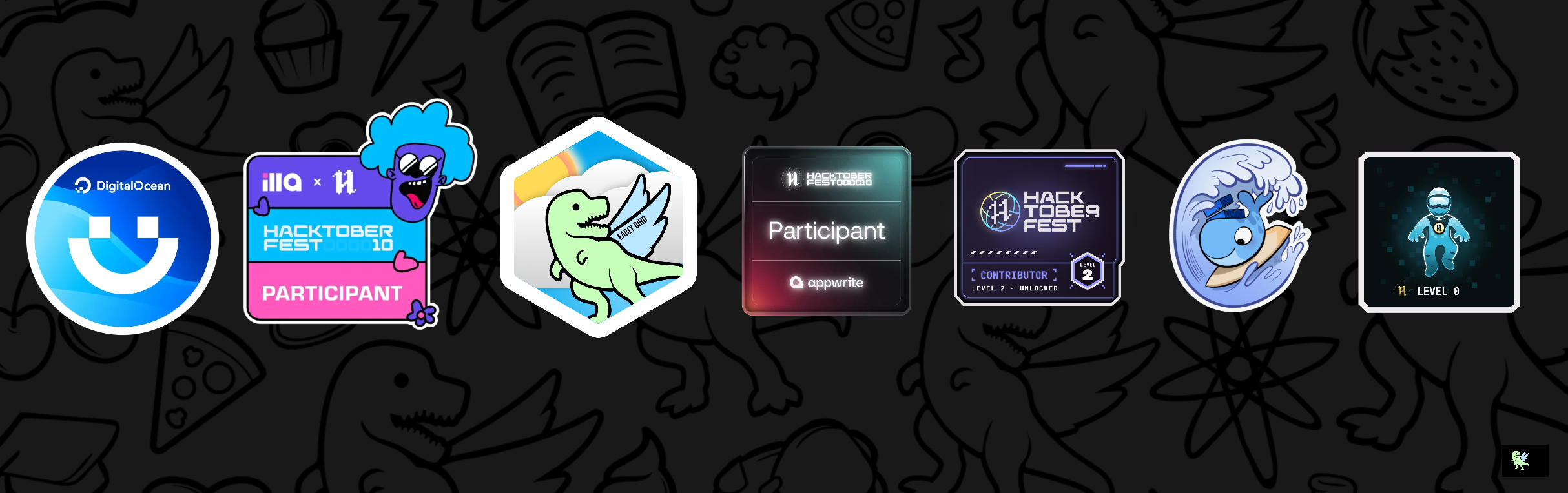 An image of @ahtritus's Holopin badges, which is a link to view their full Holopin profile