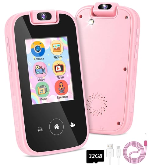 mavrec-kids-smart-phone-for-girls-3-4-5-6-year-old-180-rotatable-camera-kids-phone-toys-with-32gb-sd-1