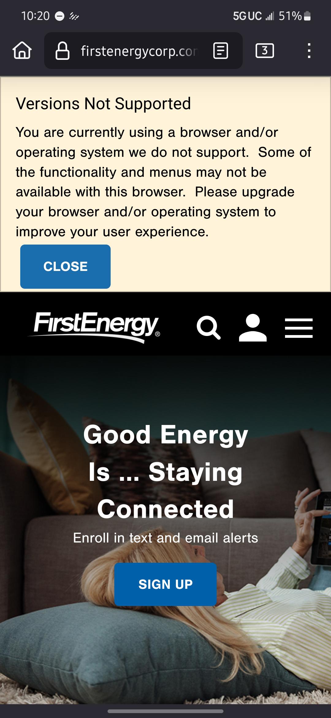www.firstenergycorp.com - see bug description · Issue www.firstenergycorp.com - see bug description · Issue