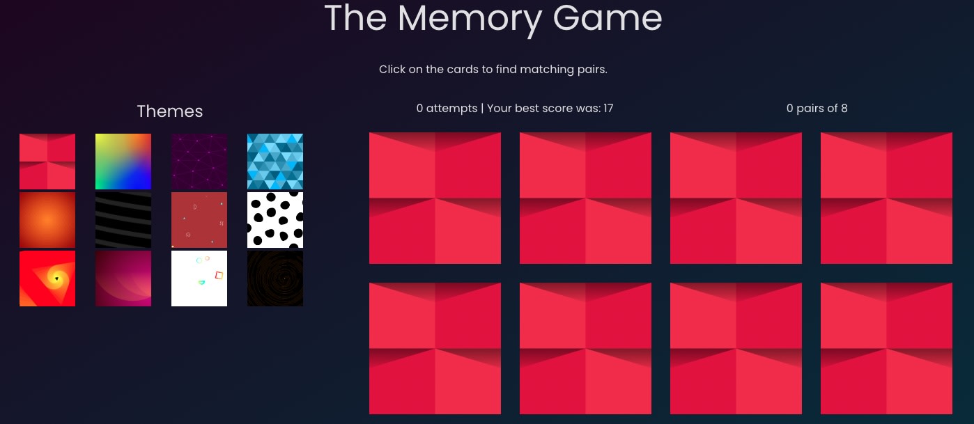 Svelte Memory game