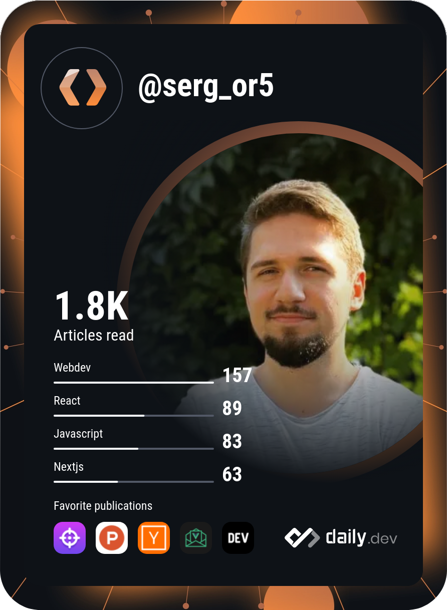 Sergen ORIN's Dev Card