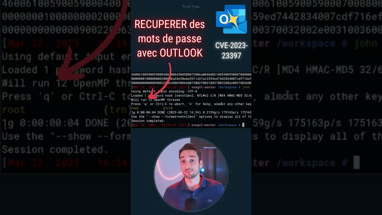 RÉCUPÉRER des mots de passe avec Microsoft OUTLOOK #CVE-2023-23397