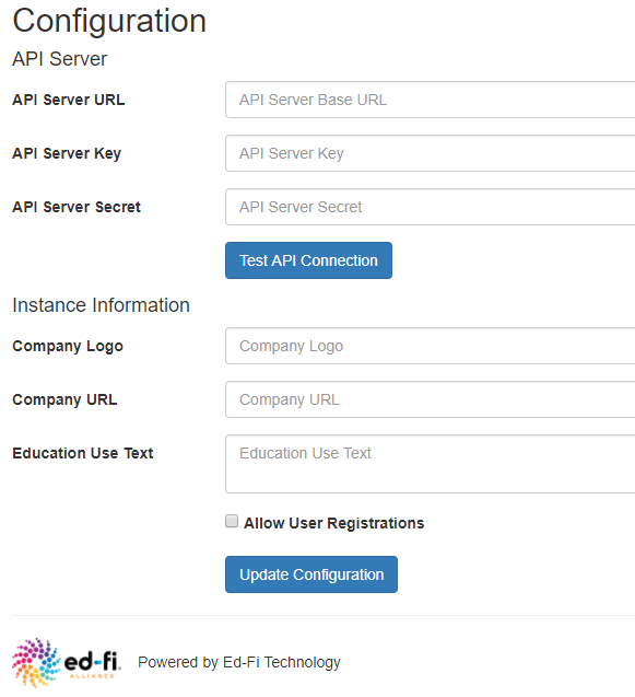 Configure the application