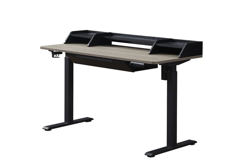kowo-55-inch-k304-electric-height-adjustable-standing-desk-with-hutch-and-drawer-grey-oak-black-1