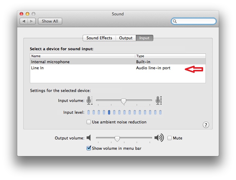 Select line in osx