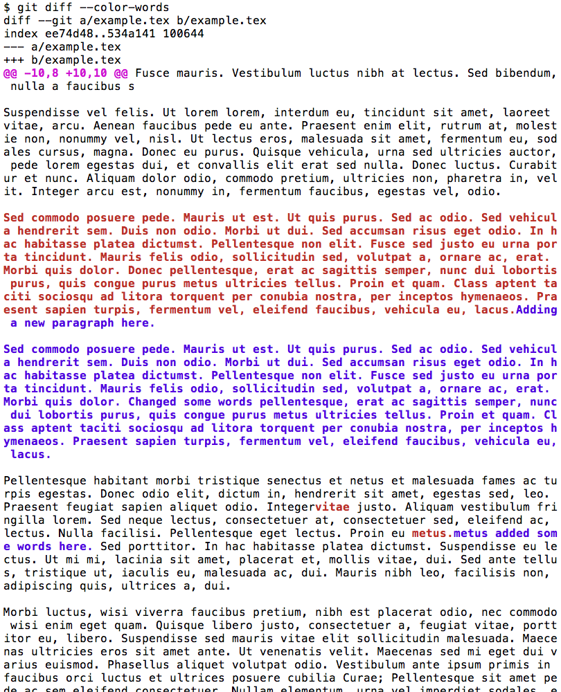 git diff --color-words