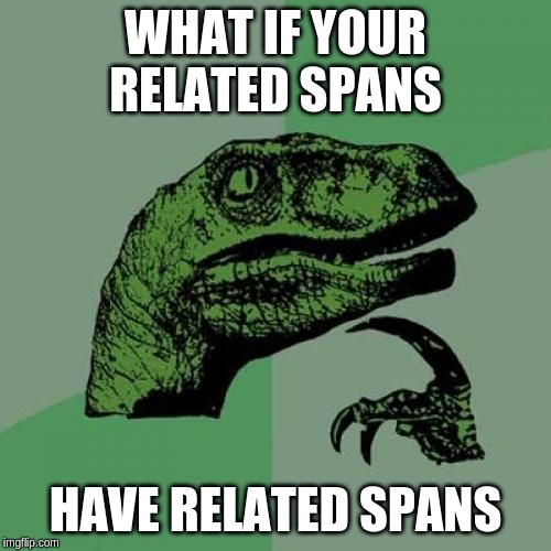 philosoraptor: what if your related spans ... have related spans