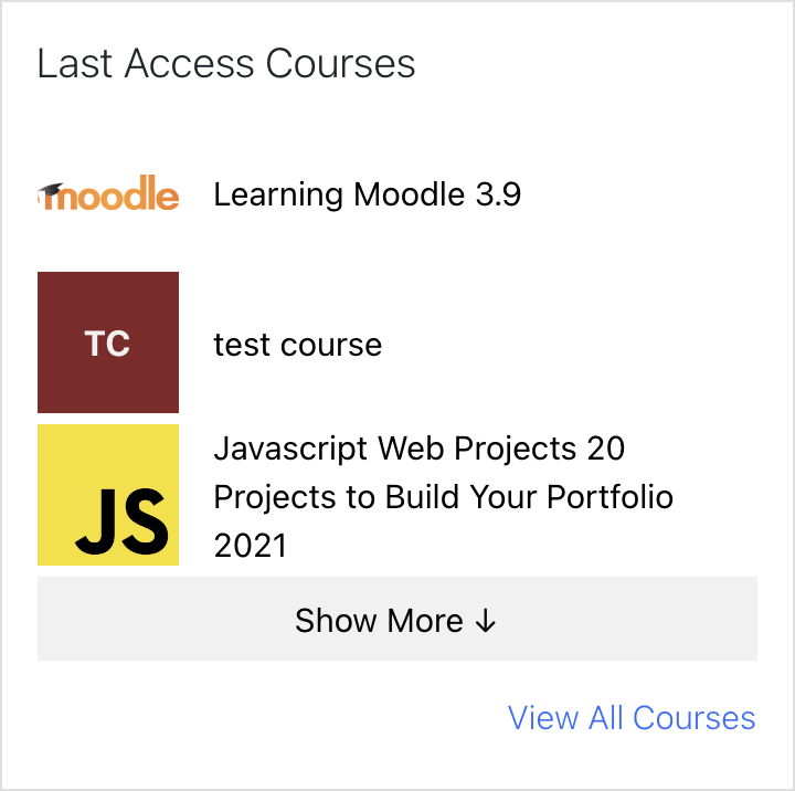 Last Access Course Screenshot